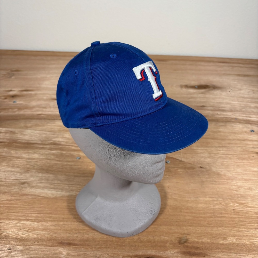 OC Sports Texas Rangers Youth Baseball Hat Blue MLB Team Logo Adjustable Cap